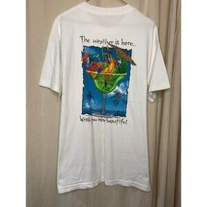 Vintage 2005 Jimmy Buffett Margaritaville Las Vegas Parrot Head Graphic Shirt M